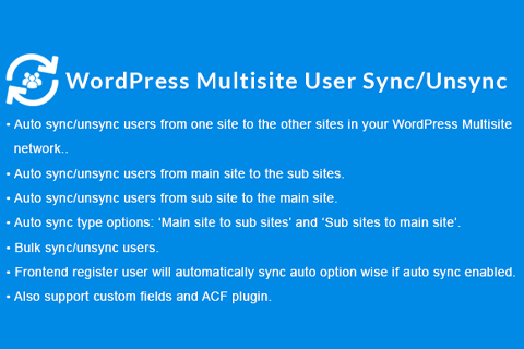 WordPress плагин CodeCanyon WordPress Multisite User Sync