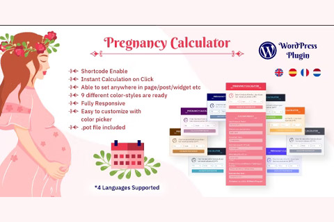 WordPress плагин CodeCanyon WP Pregnancy Calculator