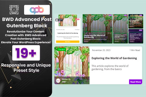 WordPress плагин CodeCanyon BWD Advanced Blog Post Block