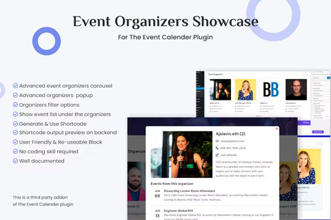 WordPress плагин CodeCanyon Event Organizers Showcase
