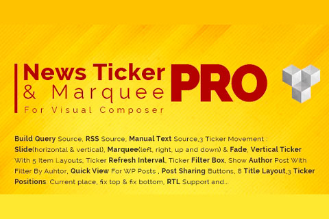 WordPress плагин CodeCanyon Pro News Ticker & Marquee