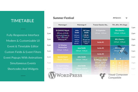 CodeCanyon Responsive Timetable for WordPress