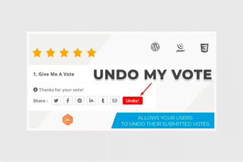 WordPress плагин CodeCanyon Undo My Vote