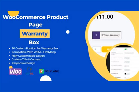 WordPress плагин CodeCanyon WooCommerce Product Page Warranty Box