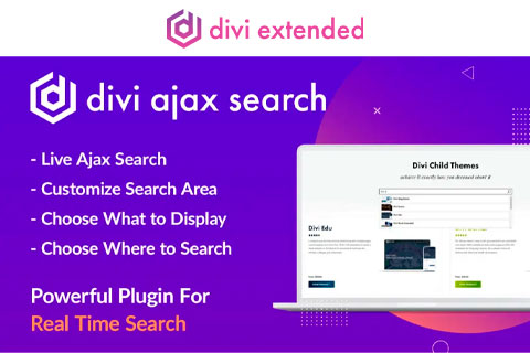 Divi Ajax Search