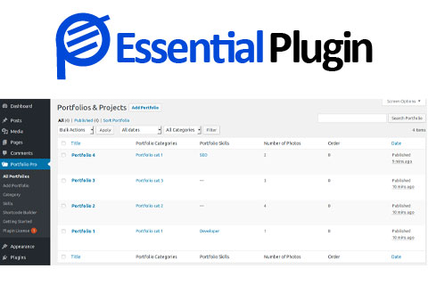 WordPress плагин Portfolio and Projects Pro