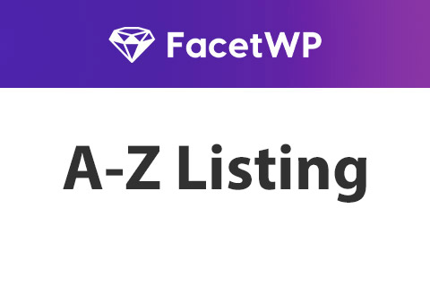 FacetWP Alphabetical Listing