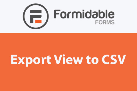 Formidable Export View to CSV