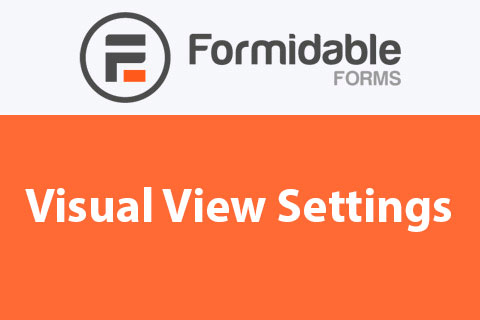 Formidable Visual View Settings