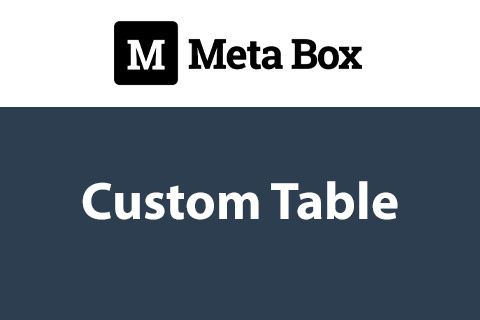 WordPress плагин Meta Box Custom Table