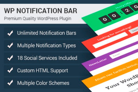 WordPress плагин MyThemeShop WP Notification Bar Pro