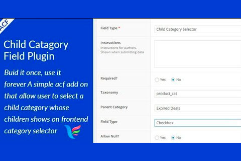 WordPress плагин ACF Child Category Field