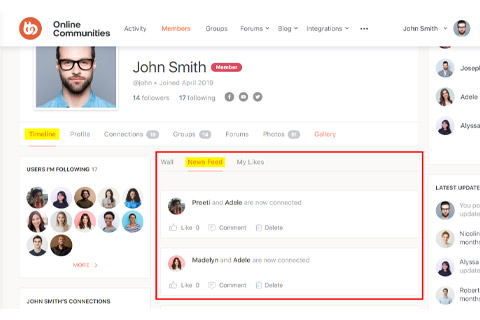 Плагин BuddyBoss Wall WordPress плагин BuddyBoss Wall