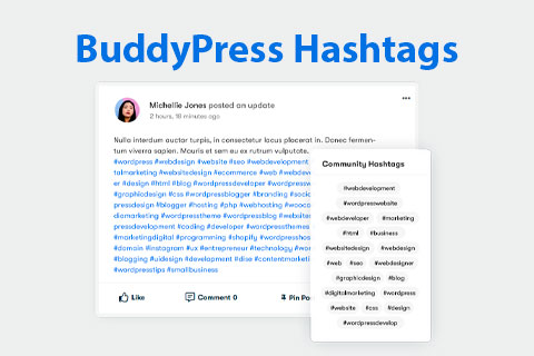 WordPress плагин BuddyPress Hashtags