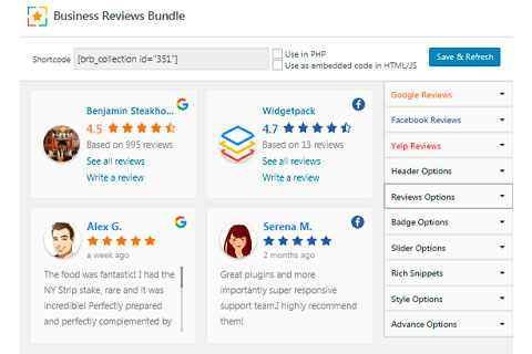 WordPress плагин Business Reviews Bundle