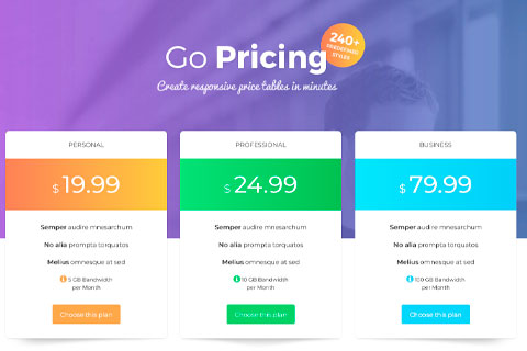 WordPress плагин Go Pricing