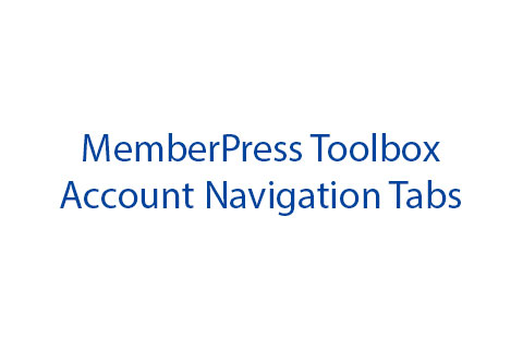 MemberPress Toolbox Account Navigation Tabs