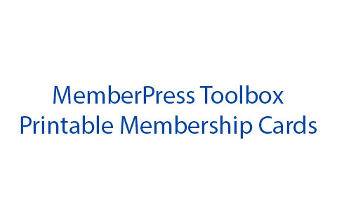 MemberPress Toolbox Printable Membership Cards