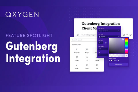 WordPress плагин Oxygen Gutenberg Integration