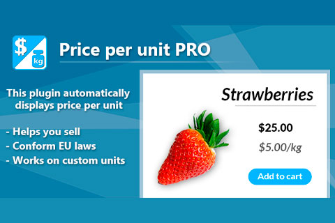 WordPress плагин WooCommerce Price Per Unit Pro