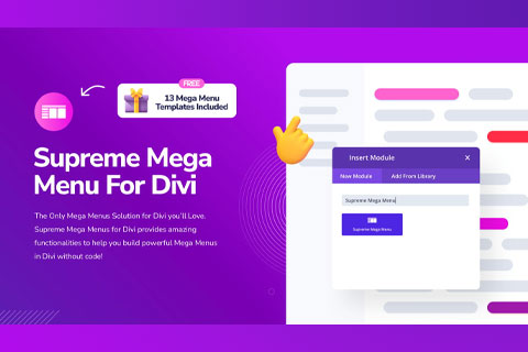 Divi Supreme Mega Menu