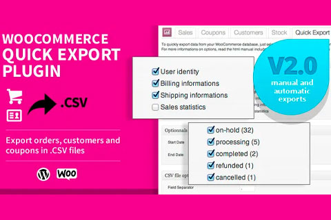 WordPress плагин WooCommerce Quick Export Plugin