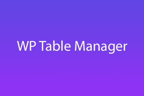 WP Table Manager