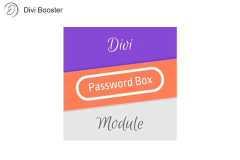 Divi Password Box Module