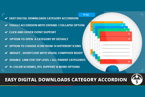WordPress плагин Easy Digital Downloads Category Accordion
