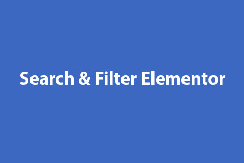 Search & Filter Elementor