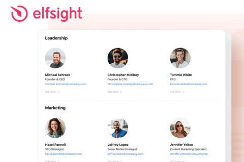 WordPress плагин Elfsight Team Showcase CC 