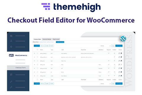 WordPress плагин Checkout Field Editor for WooCommerce