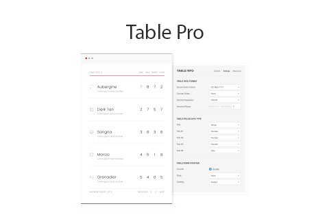 WordPress плагин YOOtheme Table Pro
