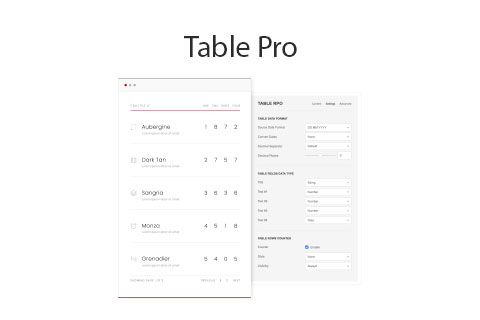 YOOtheme Table Pro