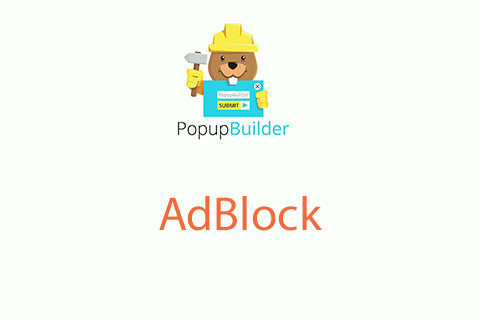 WordPress плагин Popup Builder AdBlock