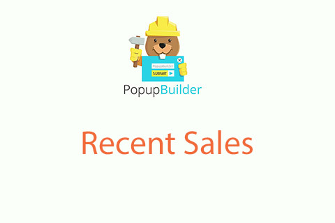 WordPress плагин Popup Builder Recent Sales