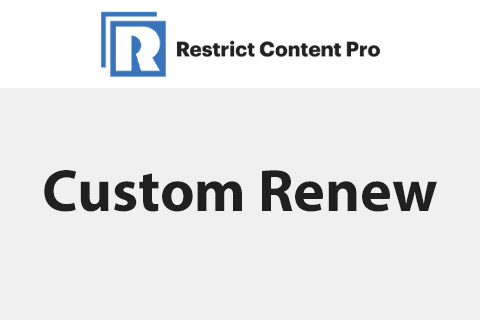 Restrict Content Pro Custom Renew