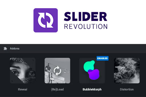 WordPress плагин Slider Revolution BubbleMorph