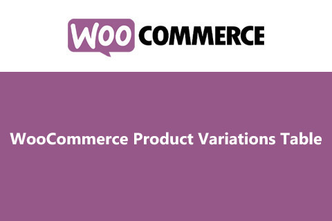 WooCommerce Product Variations Table
