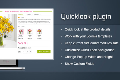 Joomla расширение Product Quick-Look