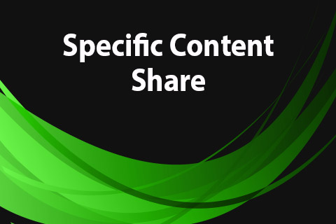 JoomClub Specific Content Share