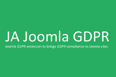 Joomla расширение JA Joomla GDPR
