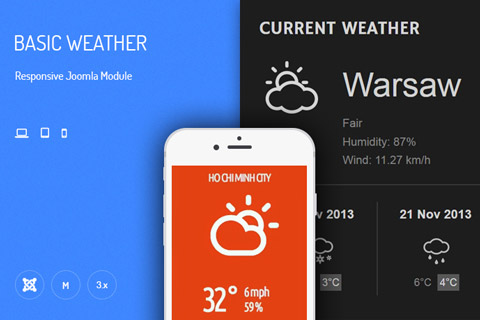 Joomla расширение JUX Basic Weather