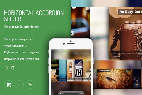 Joomla расширение JUX Horizontal Accordion Slider