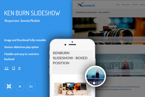 Joomla расширение JUX Ken Burns Slideshow