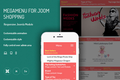 JUX Mega Menu for JoomShopping