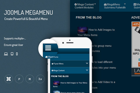Joomla расширение JUX Mega Menu