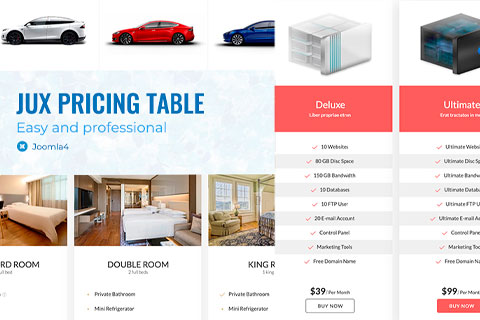 JUX Pricing Table