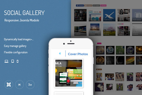 Joomla расширение JUX Social Gallery