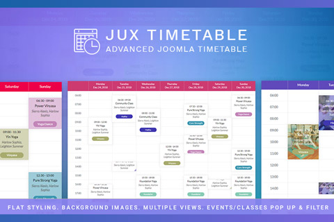 Joomla расширение JUX Timetable